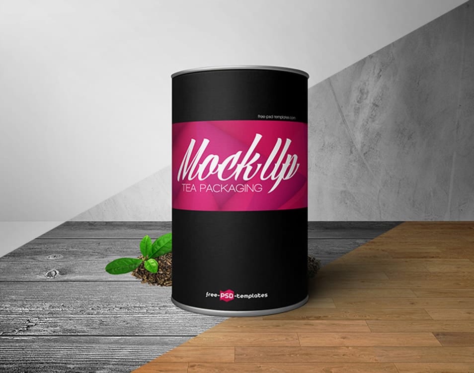 Free Tea Packaging Mock-up in PSD