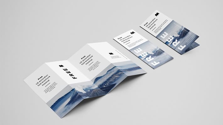 Free Accordion Brochure Mockup
