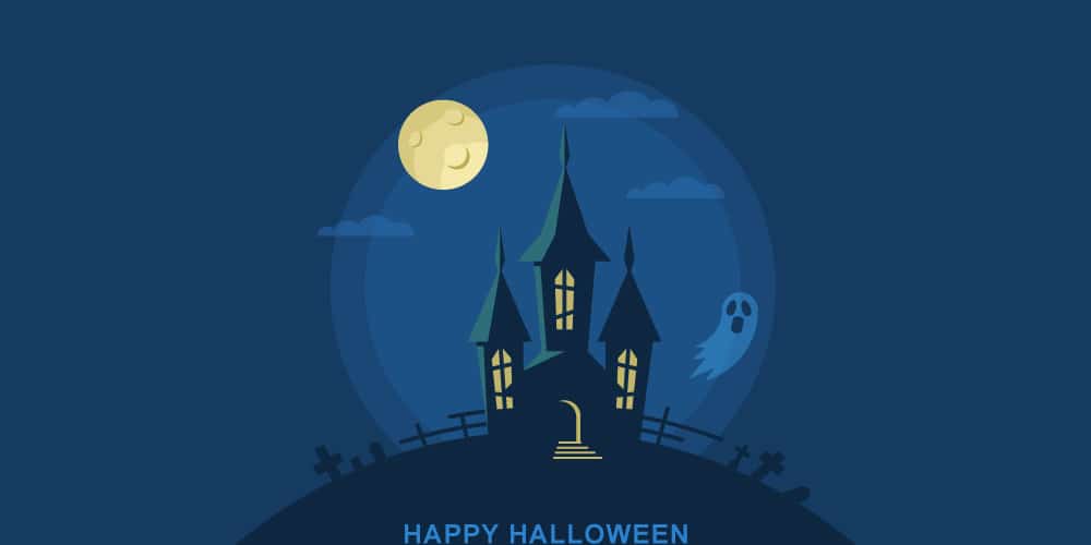 Haunted-House-Halloween-Vector-Background