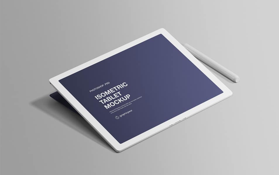 Isometric Tablet Mockup