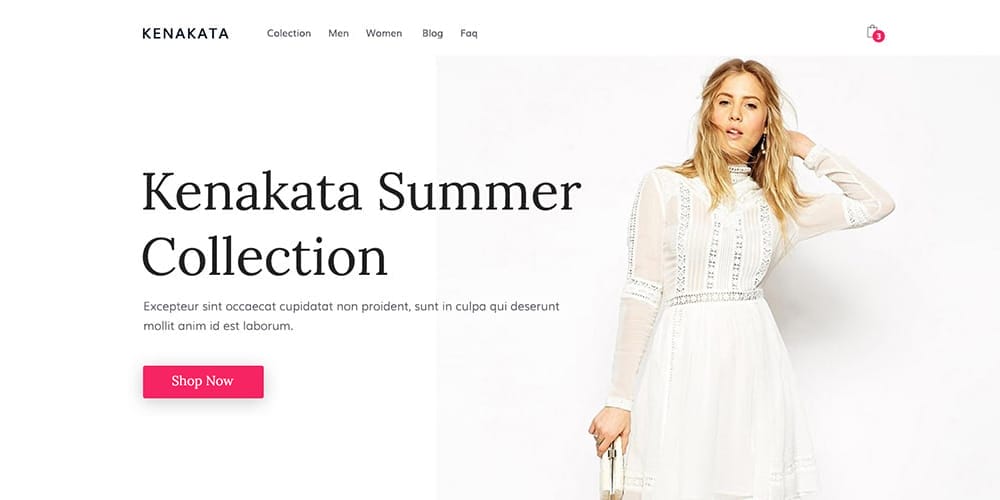 Free Ecommerce Web Templates PSD 82 Kenakata