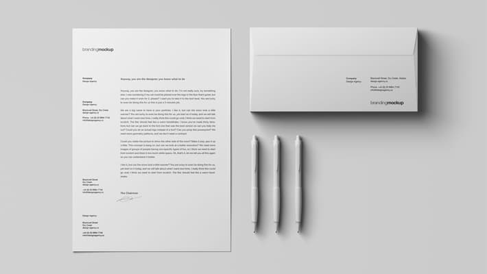 Letterhead / Envelope Branding Mockup