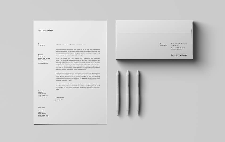 Letterhead / Envelope Branding Mockup