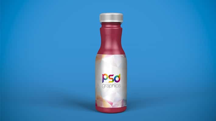 Matte Plastic Bottle Mockup PSD
