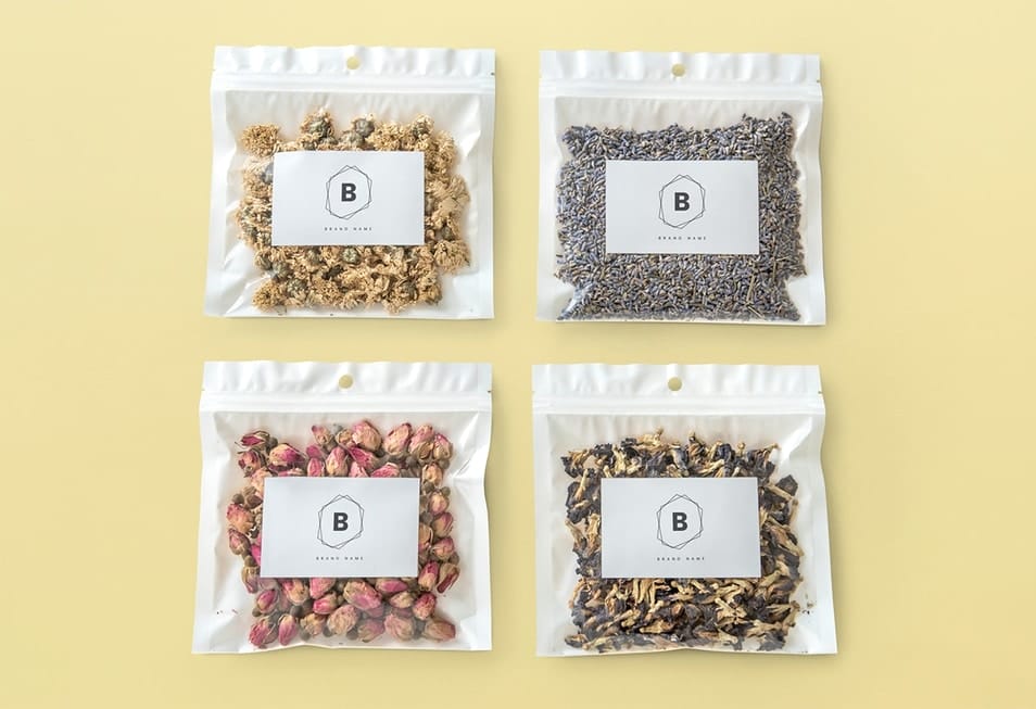 Organic Tea Branding and Packaging Mockup