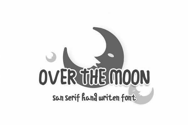 Over the Moon Sans Serif Font