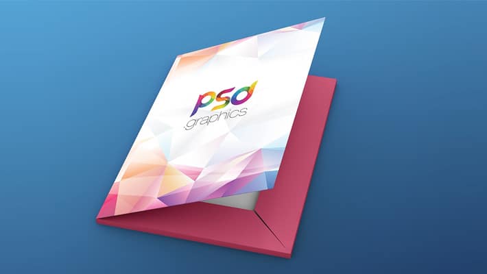 Paper Folder Mockup Free PSD
