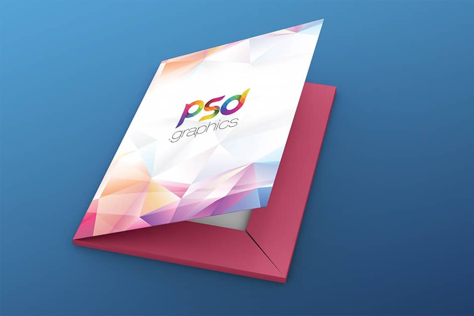 Paper Folder Mockup Free PSD