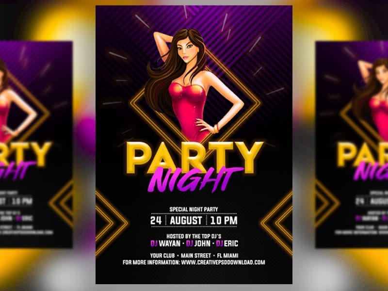 Party Night Flyer PSD