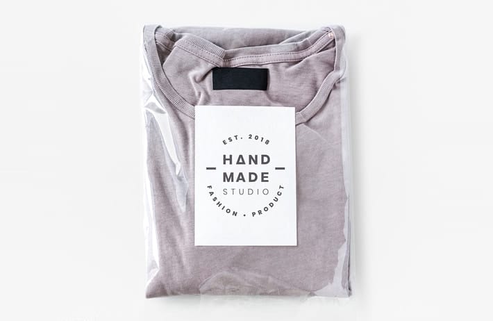 Pink Top in a Plastic Package Mockup