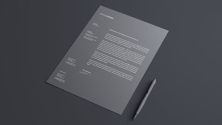 Simple Letterhead Mockup