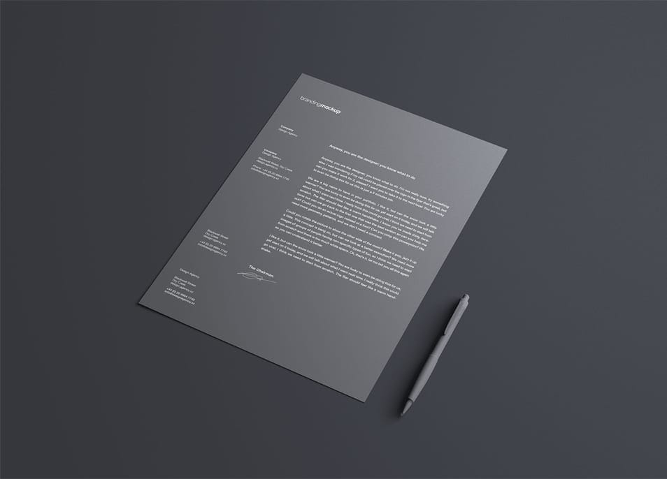Simple Letterhead Mockup