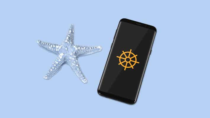 Smartphone Mockup With Sea Star