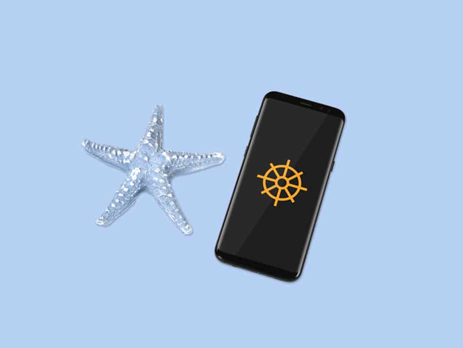 Smartphone Mockup With Sea Star