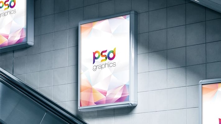 Subway Advertising Billboard Mockup