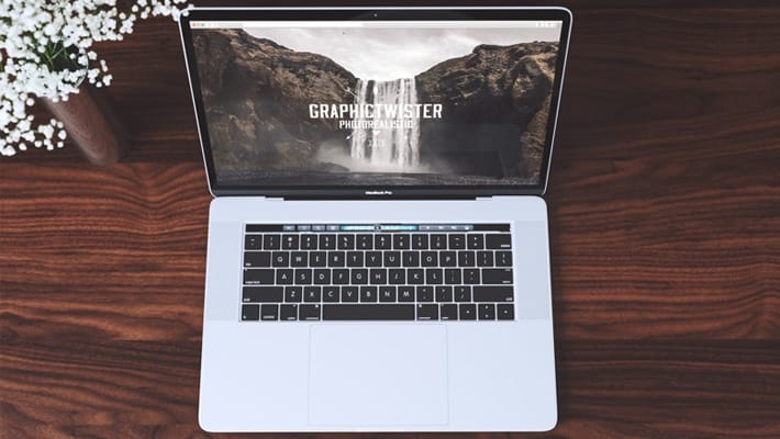 Top View MacBook Mockup