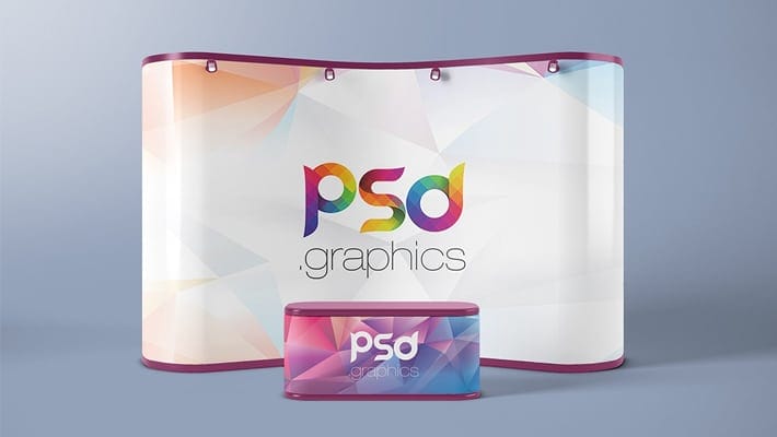 photoshop trade show booth mockup