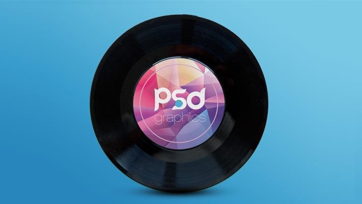 Vinyl Record PSD Mockup