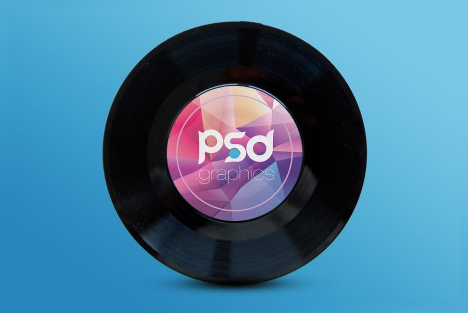 Vinyl Record PSD Mockup