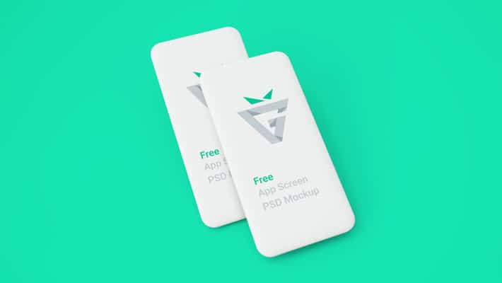 White Blank Mobile Screens Mockup