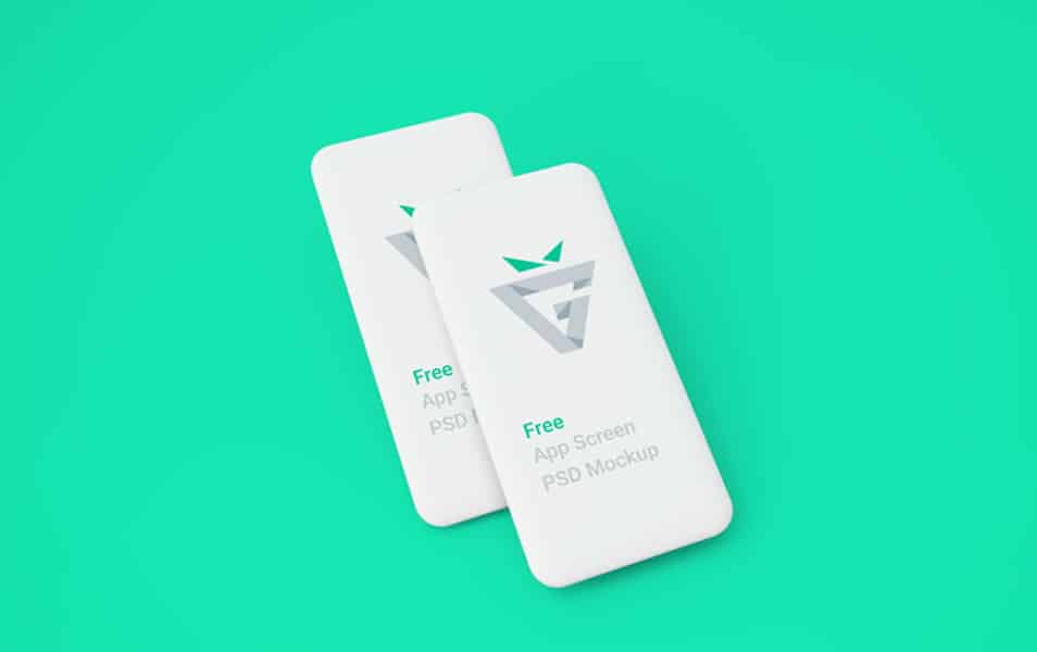 White Blank Mobile Screens Mockup