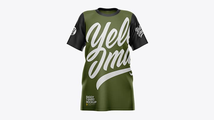 Women's Baggy T-Shirt Mockup