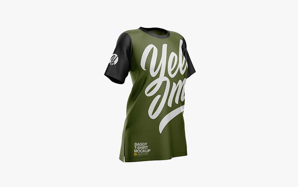 Women's Baggy T-Shirt Mockup