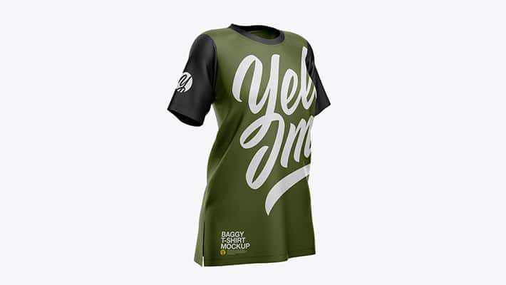 Women's Baggy T-Shirt Mockup