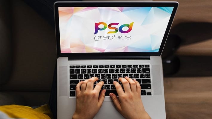 Working on Macbook Mockup