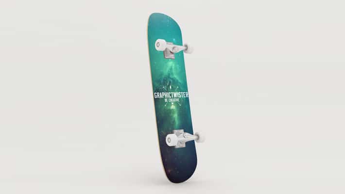 Free Skateboard Mockup
