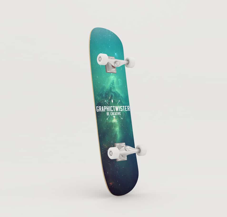 Free Skateboard Mockup