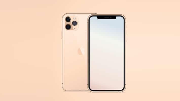 iPhone 11 Pro Gold Mockup