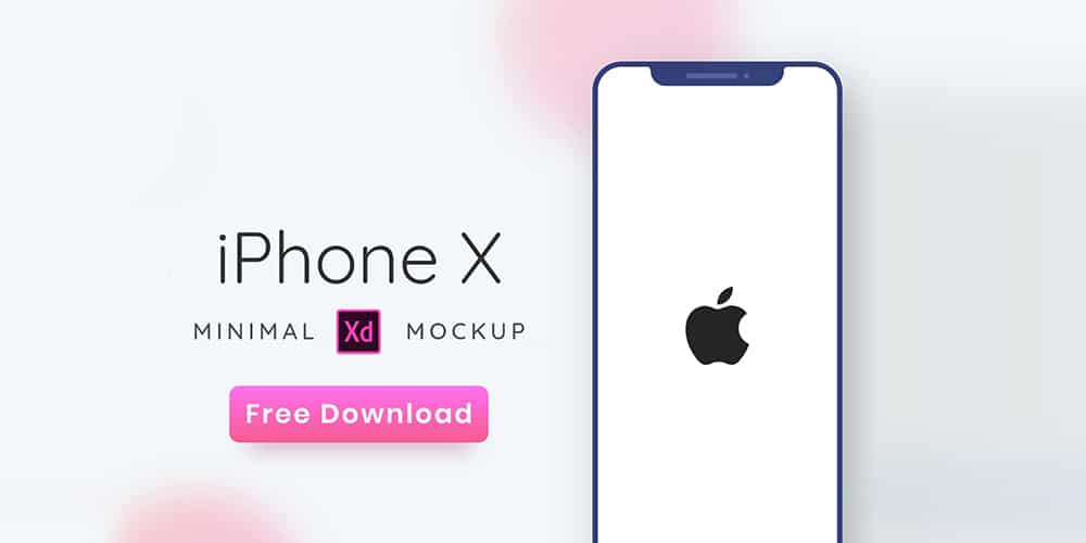 iPhone X Minimal XD Mockup