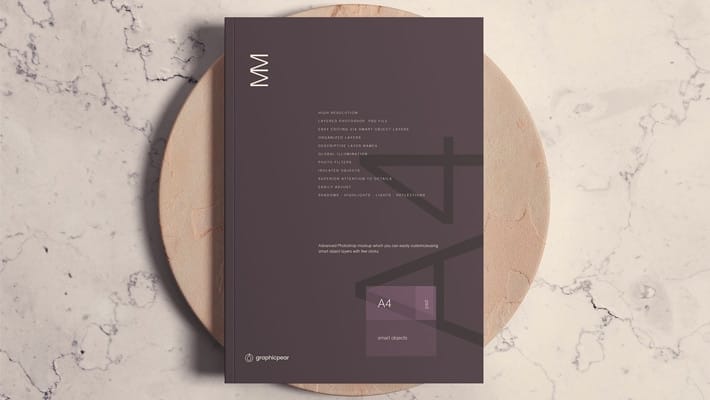 A4 Magazine Cover Mockup