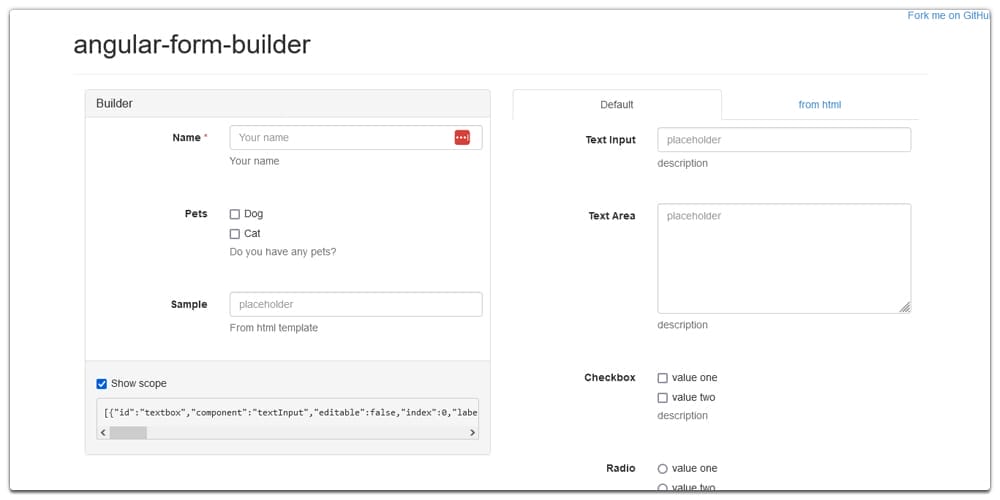 Angular Form Builder