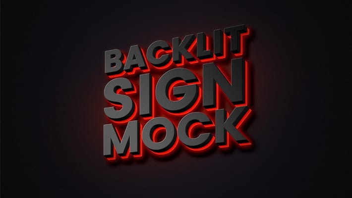 Backlit Sign Mockup