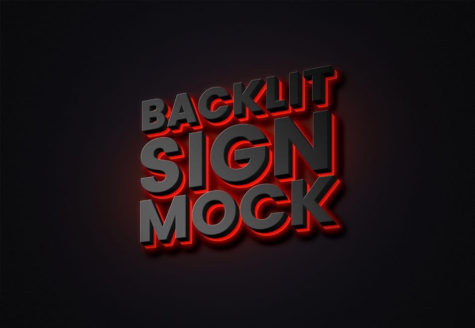 Backlit Sign Mockup