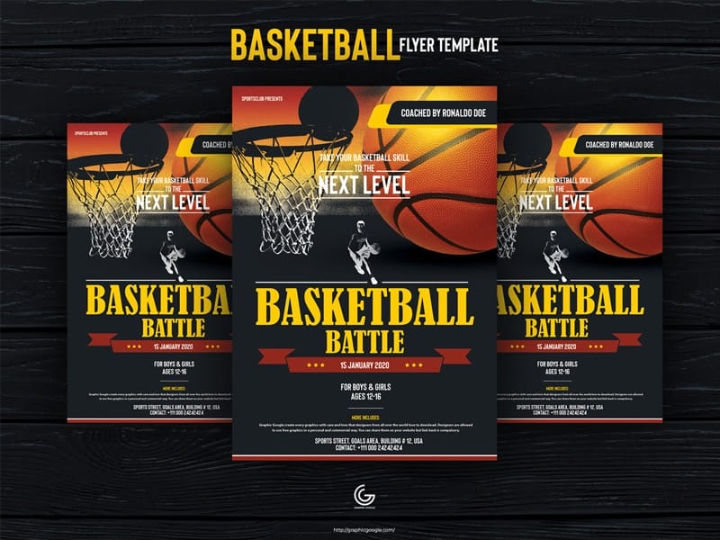 Basketball Flyer Design Template