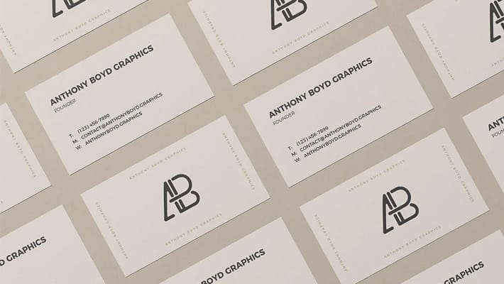 Business Card Grid Mockup