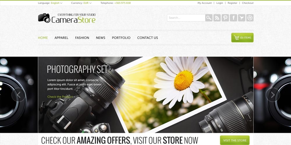 Free Ecommerce Web Templates PSD 44 Camy Ecommerce Template