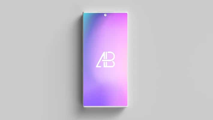 Clay Galaxy Note 10 Pro Top View Mockup