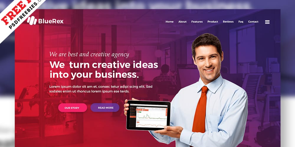 Free Agency Website Templates PSD 3 Creative Agency Web Design PSD