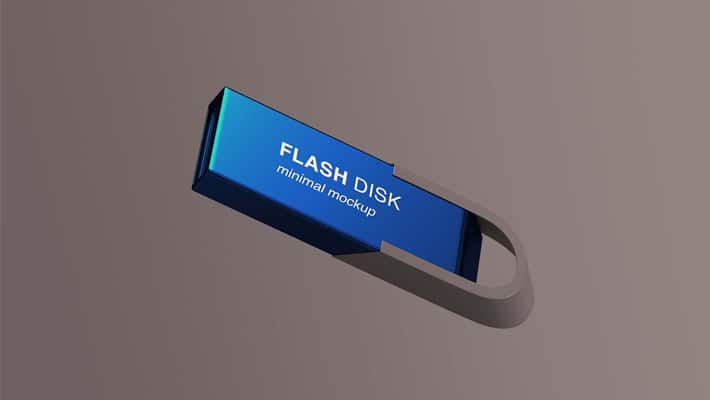 Flying Flash Disk Mockup