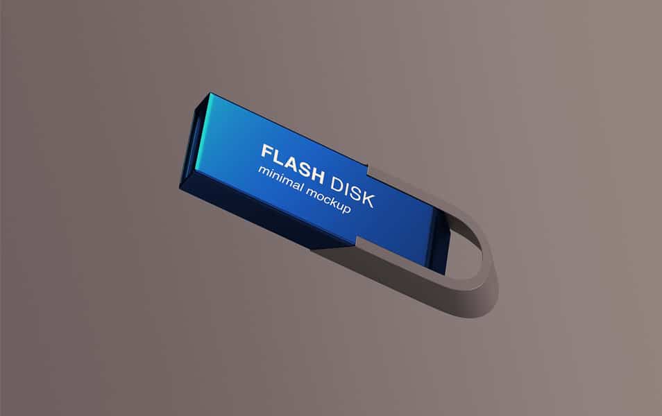 Flying Flash Disk Mockup
