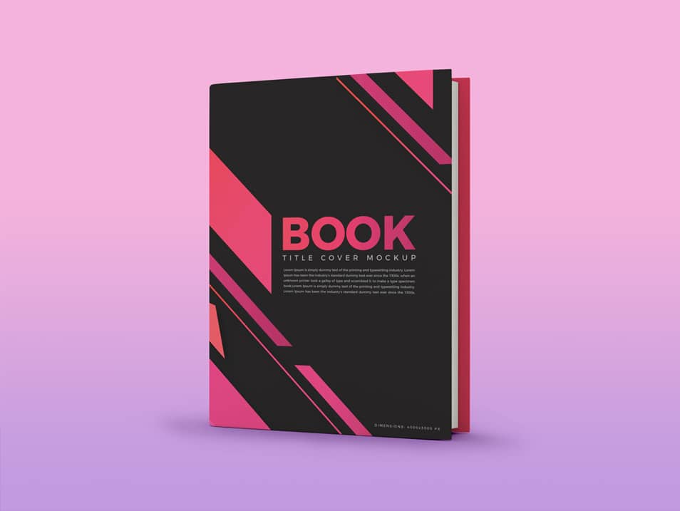 Free Book Title Cover Mockup PSD