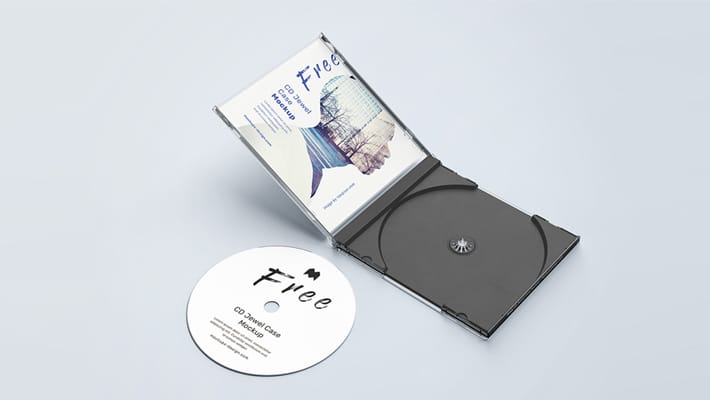 Free CD Jewel Case Mockup