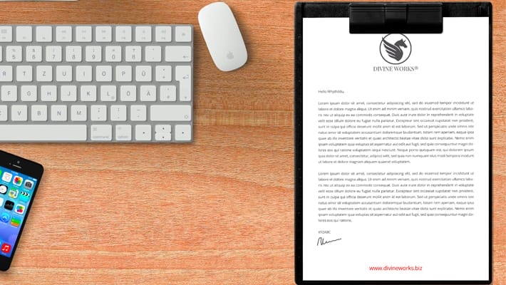 Free Clipboard Letterhead Mockup