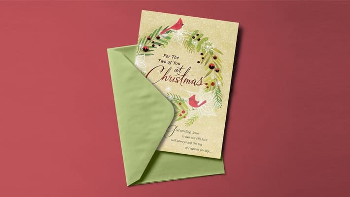 Free Greeting Card with Envelope Mockup PSD