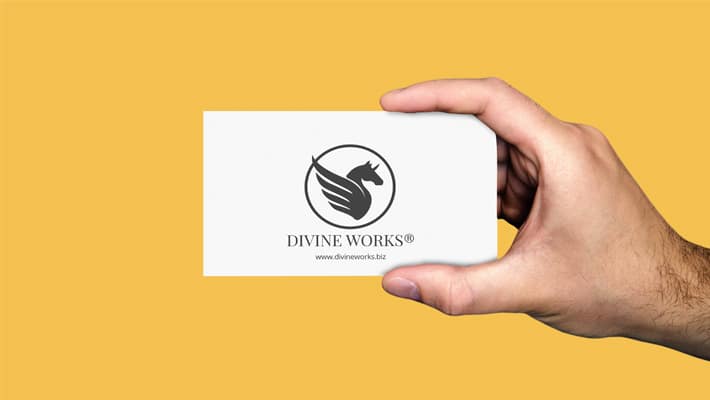 Free Hand Held Business Card Mockup