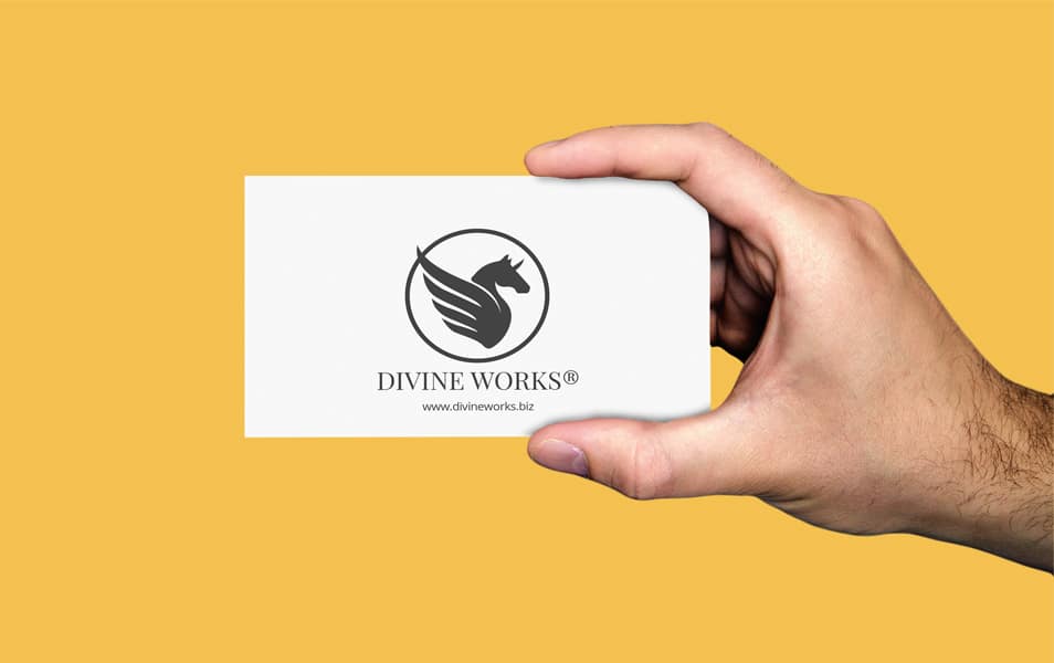 Free Hand Held Business Card Mockup